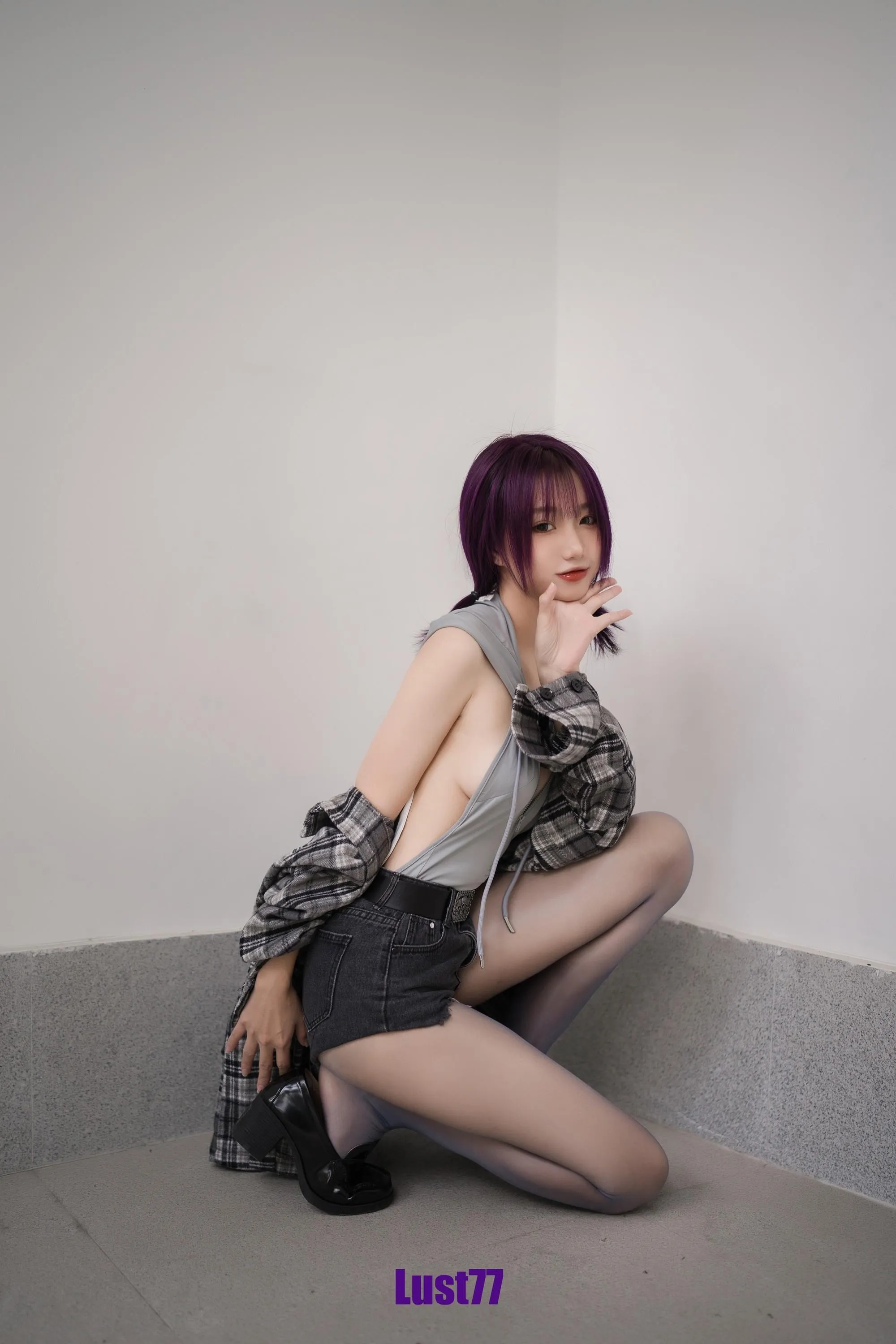 柒柒要乖额 – NO.050 小灰兔 [71P]插图7
